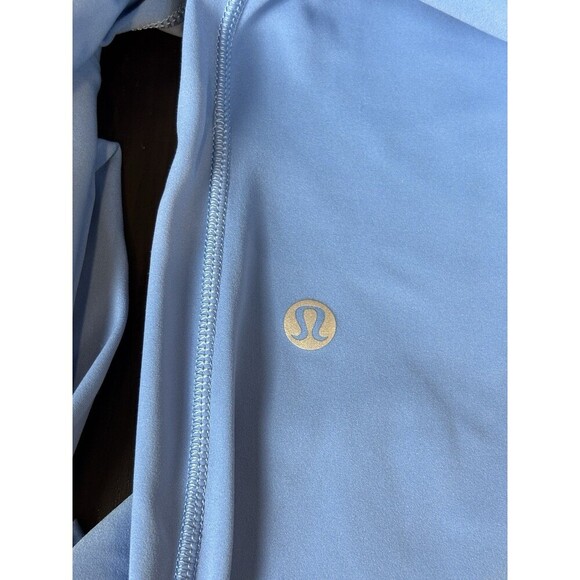 Lululemon Leggings Bright Blue 4 Skinny Pocket Drawstring Stretch Raw Hem - Picture 5 of 11